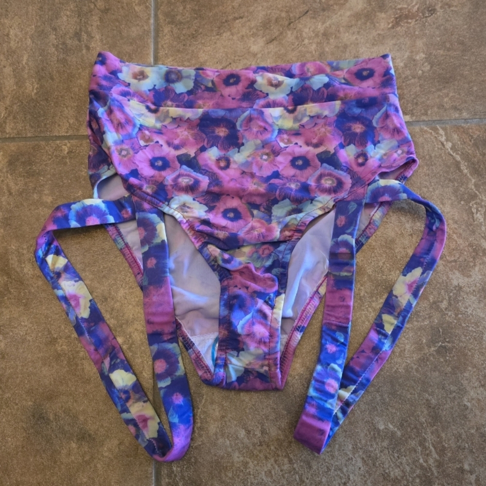 Multicolored Floral Forplay Rave Booty Bottoms